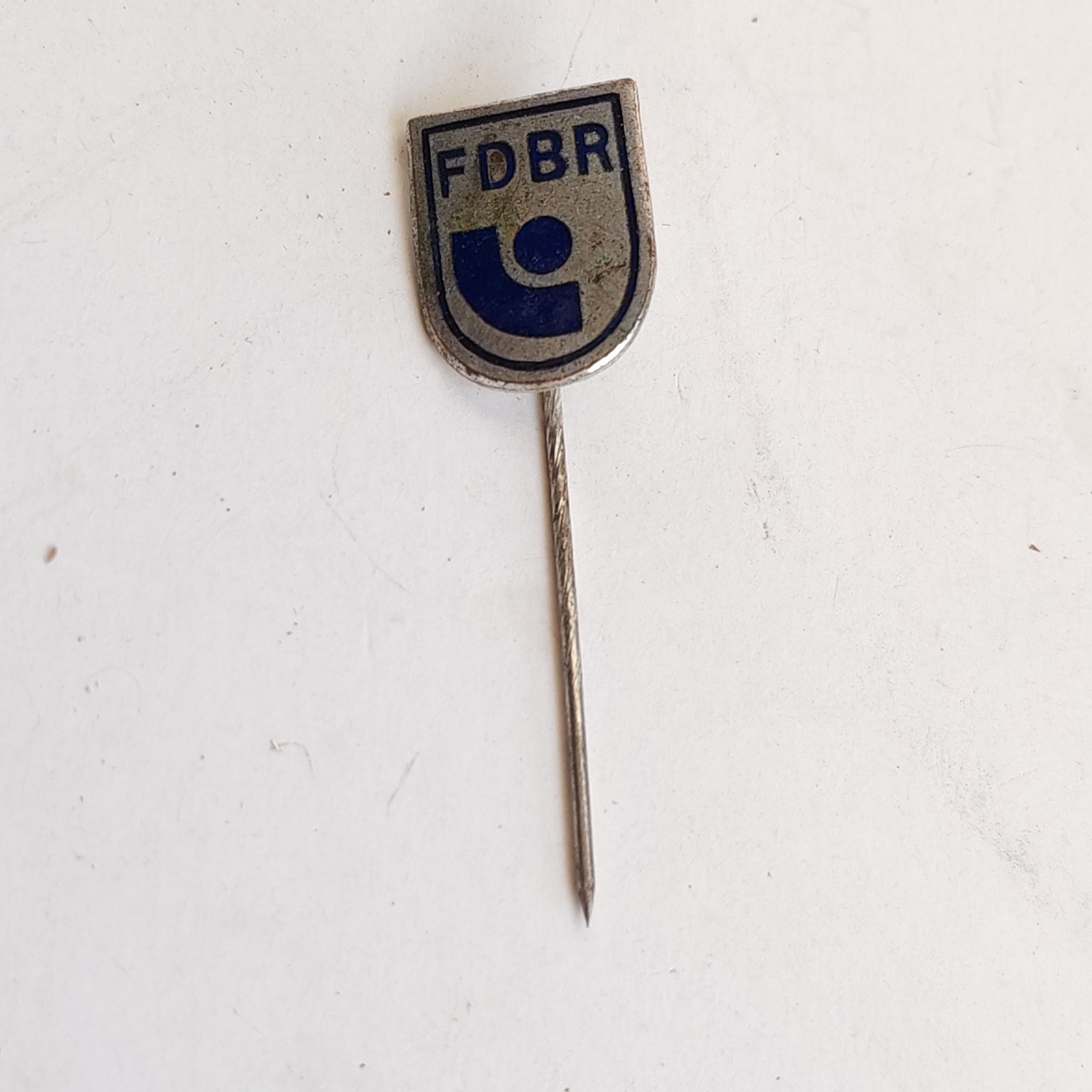 vintage FDBR lapel pin from former East Germany DDR sold by Sweilems in Amman