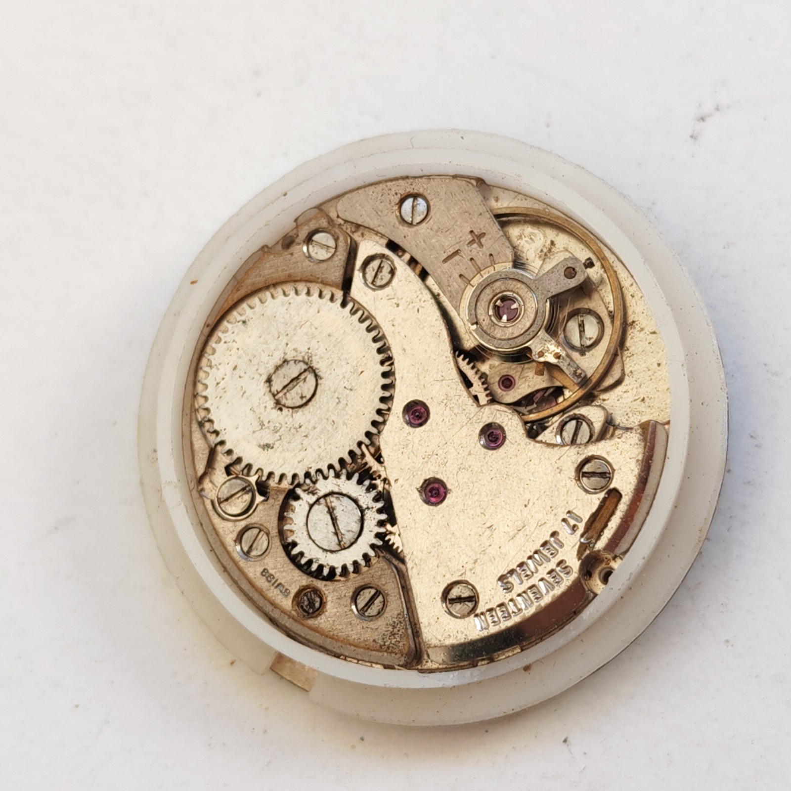 vintage Fortis Swiss-made watch needs service for parts or repair detail photograph