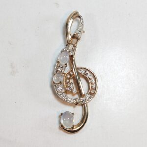 tahari signed Music Note brooch 3 1 sold by Sweilems in Amman