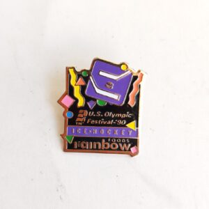 Rainbow Foods U S Olympic Festival 1990 FIELD HOCKEY Vintage Lapel Hat Pin sold by Sweilems in Amman