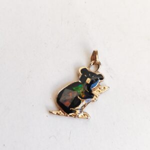 KOALA BEAR BLACK GOLD tone SOUVENIR PIN sold by Sweilems in Amman