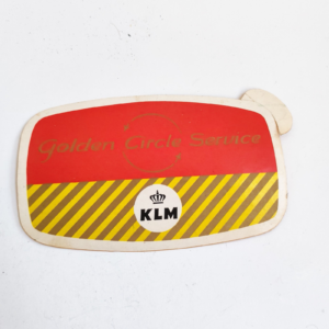 vintage KLM Royal Dutch Airlines luggage sticker not used