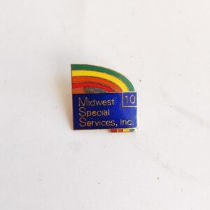 vintage enamel lapel pin for Midwest Special Services Inc sold by Sweilems in Amman