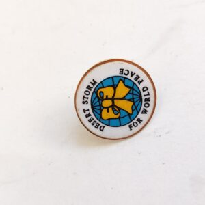 DESERT STORM FOR WORLD PEACE PIN WITH YELLOW RIBBON 1990'S sold by Sweilems in Amman
