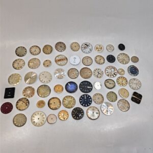Lot of 57 Vintage Wrist Watch Dials some oris spotted and others for parts sold by Sweilems in Amman