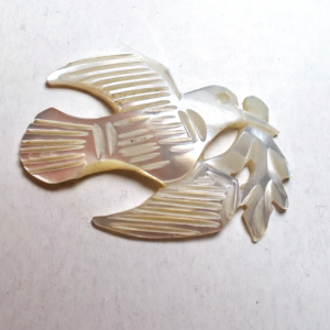 Mother of Pearl Dove Bird Carved Polished 33mm by 24mm sold by Sweilems in Amman