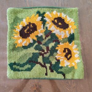 Vintage French Handmade Needlepoint cusion cover sold by Sweilems in Amman