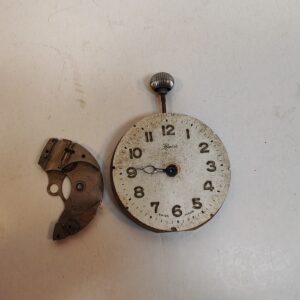 Vintage Basis pocket watch dial and crown parts 43 5mm sold by Sweilems in Amman