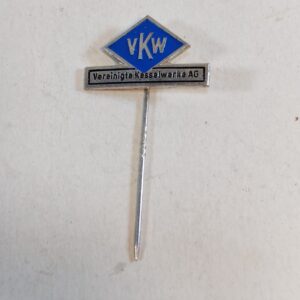 vintage stick pin badge featuring the logo for Vereinigte Kesselwerke AG