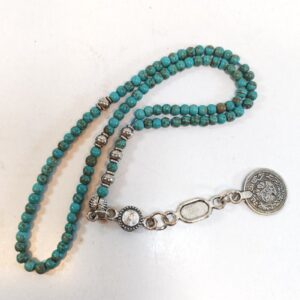 99 Beads Turquoise Stone Tasbih Prayer Beads Misbaha Islamic Subha #1021
