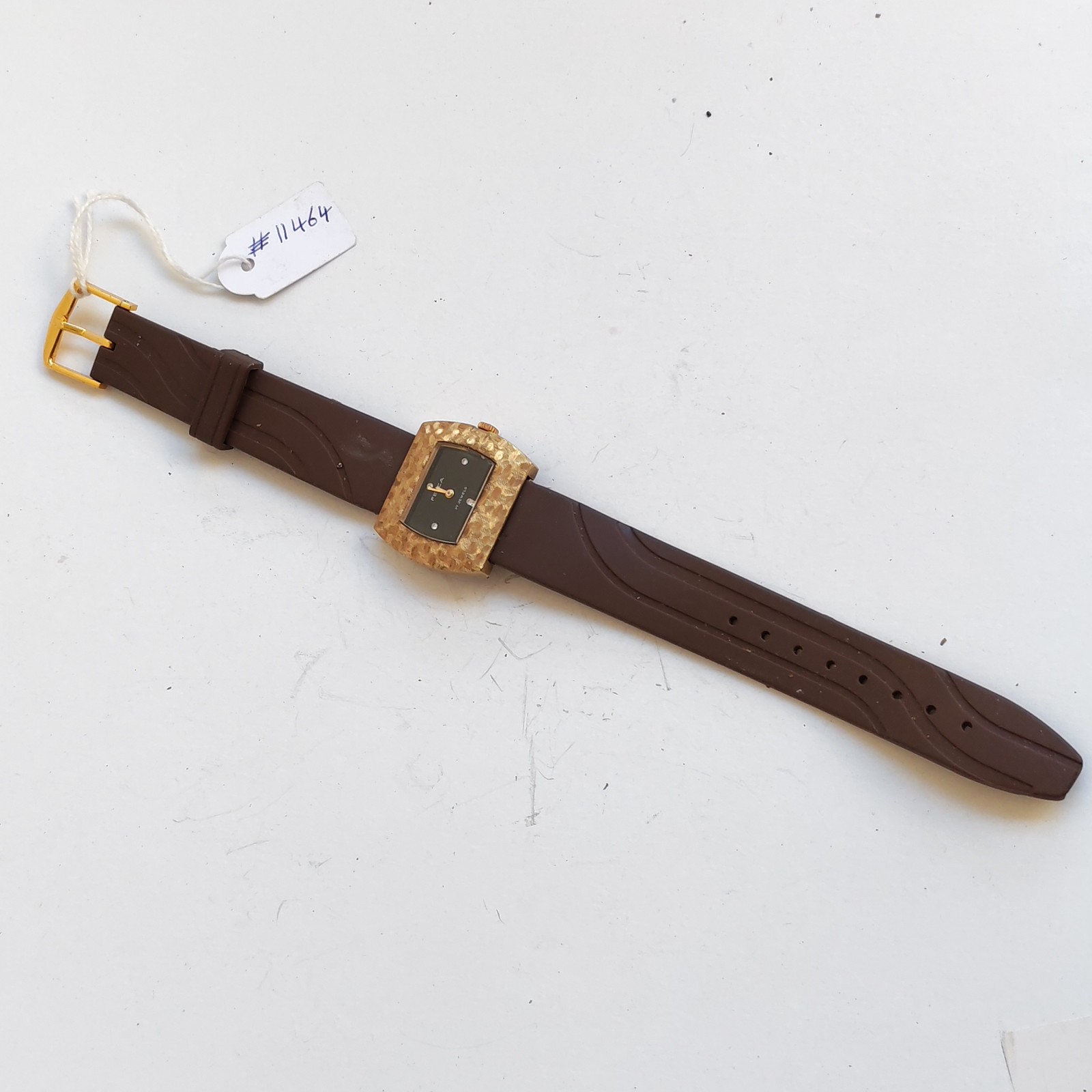 vintage Felca ladies wristwatch hand winding gold plated 10micron detail photograph