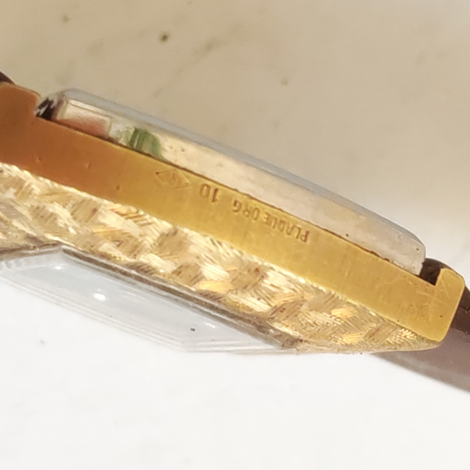 vintage Felca ladies wristwatch hand winding gold plated 10micron detail photograph