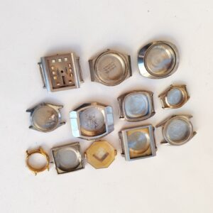 12 VINTAGE WATCHES CASES MIXED LOT #11721
