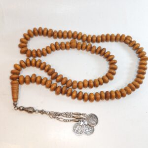 99 Beads Olive Wood Tasbih Prayer Beads Misbaha Subha Flat Disc Islamic sold by Sweilems in Amman