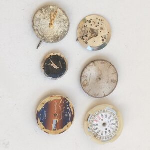 Lot of 6 Vintage Mechanical Watch Movements - Not Working - For Parts -Lot#11710