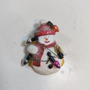 VINTAGE PAINTED WHITE RESIN SNOWMAN BROOCH LAPEL PIN 2 sold by Sweilems in Amman