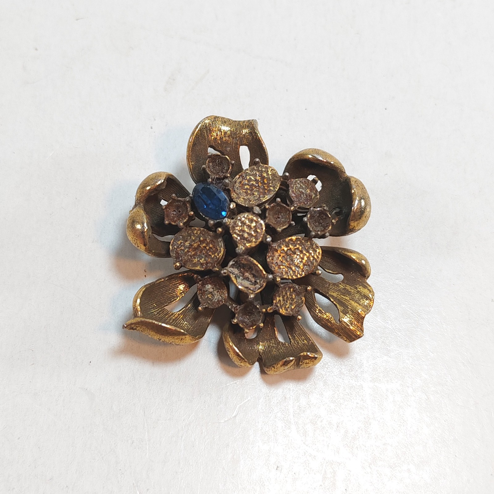 Vintage Brass Flower Brooch Pin Gold Tone 1 2 sold by Sweilems in Amman