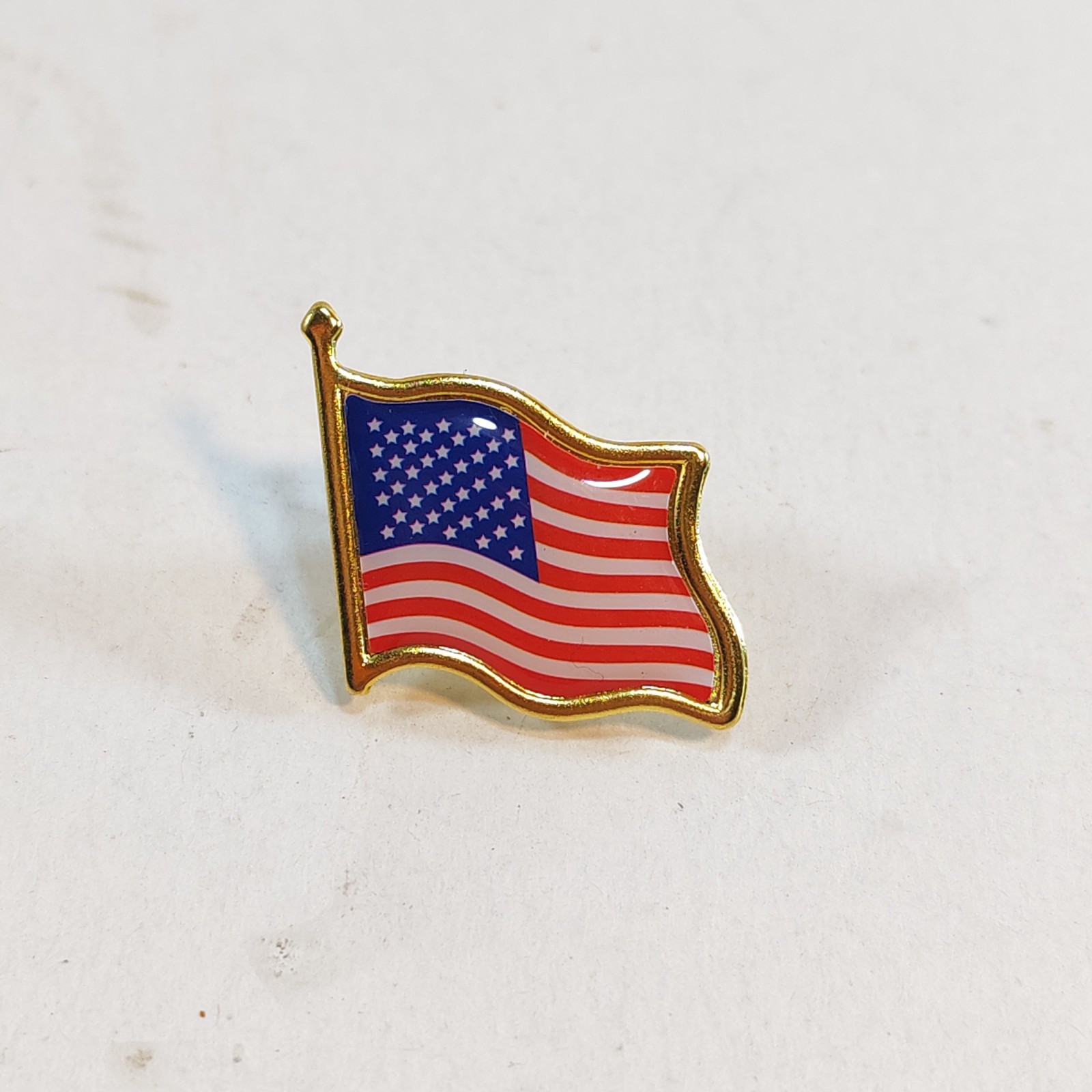 American Flag Waving Gold Tone Vintage Lapel Pin 7 sold by Sweilems in Amman