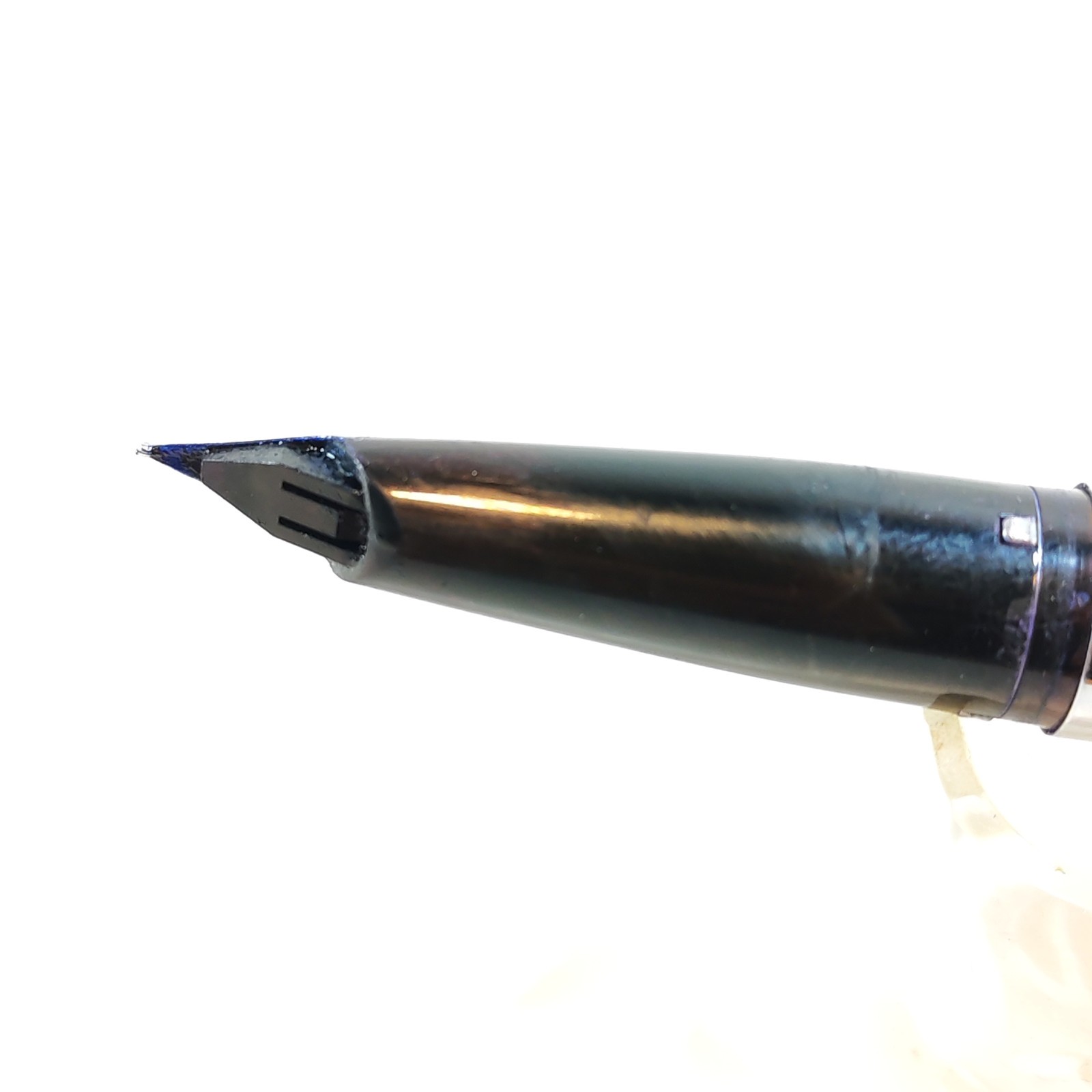 Sheaffer Imperial Fountain Pen Metal chrome body USA detail photograph