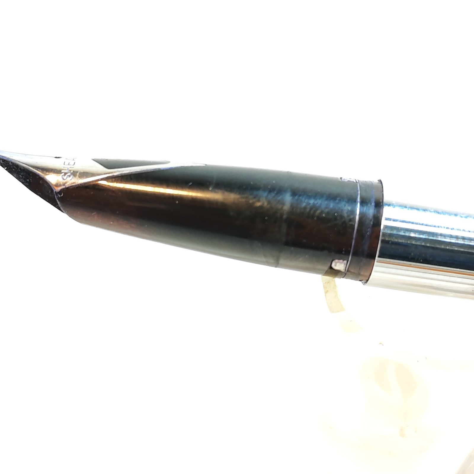 Sheaffer Imperial Fountain Pen Metal chrome body USA detail photograph
