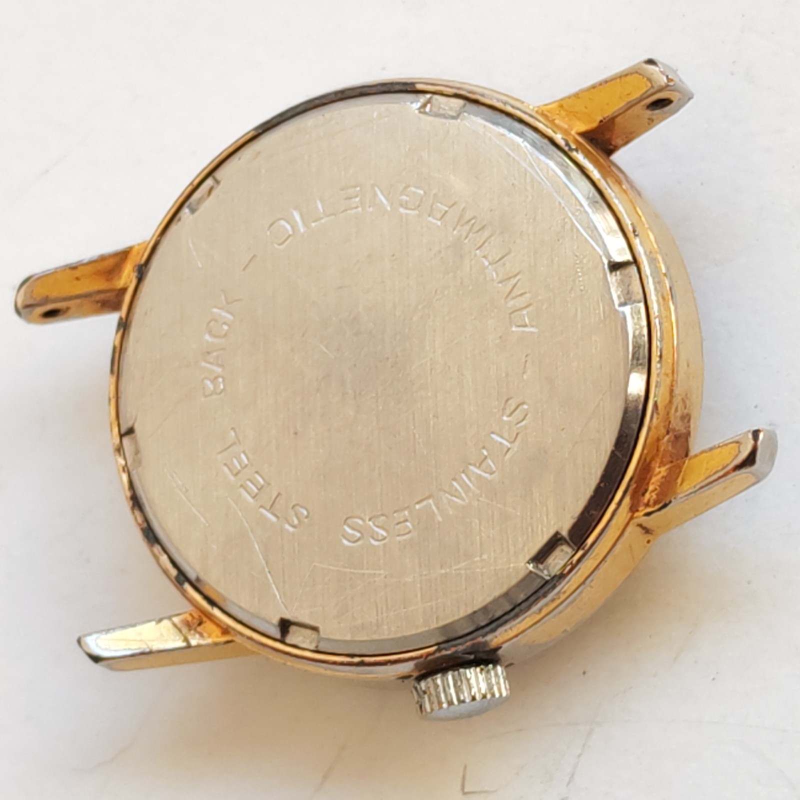 vintage Jerusalem hand winding watch needs repair detail photograph