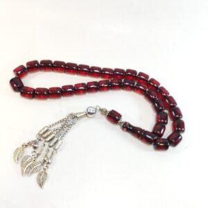 33 Beads Faturan Style Tasbih Cherry Red Prayer Beads Misbaha Subha sold by Sweilems in Amman