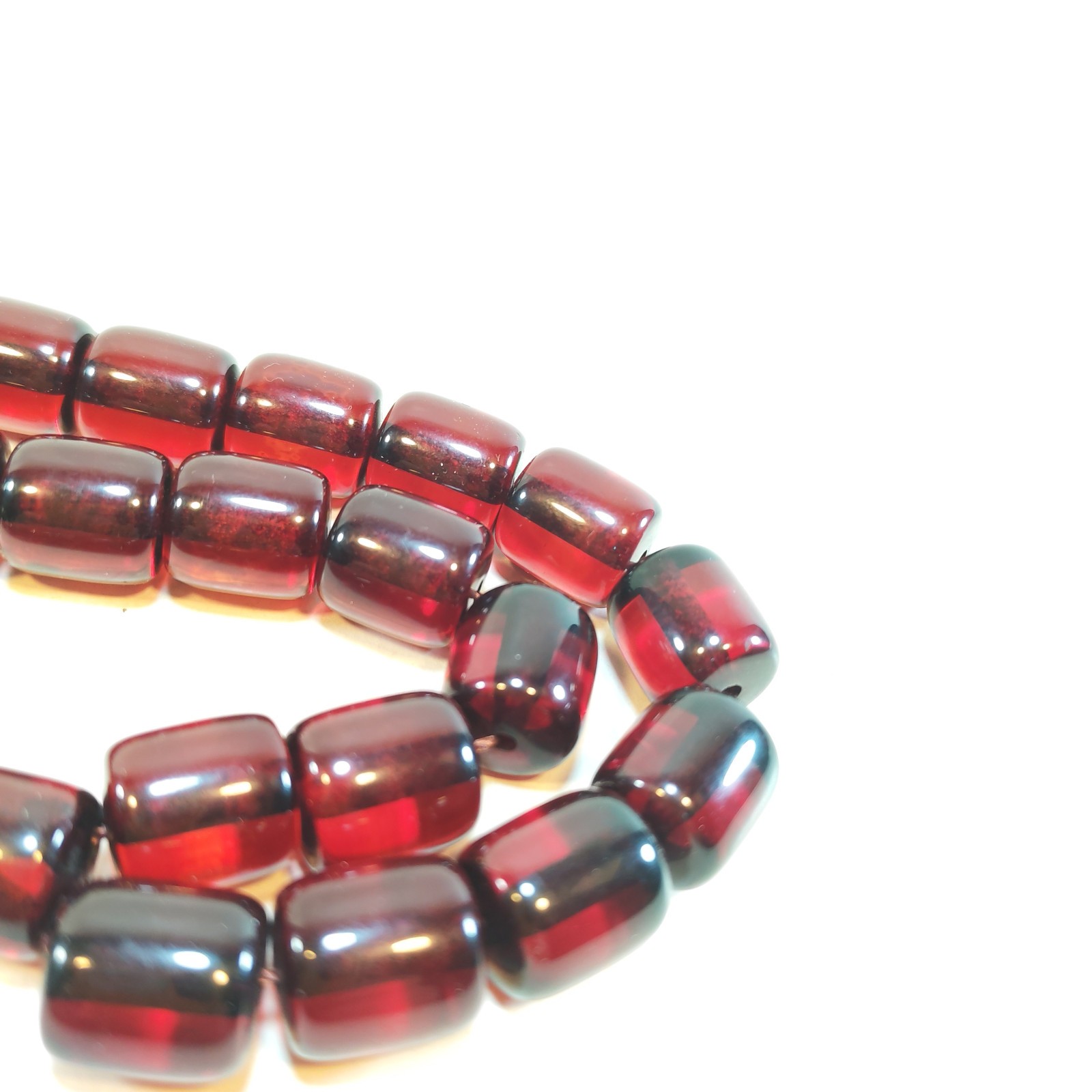 33 Beads Faturan Style Tasbih Cherry Red Prayer Beads Misbaha Subha detail photograph