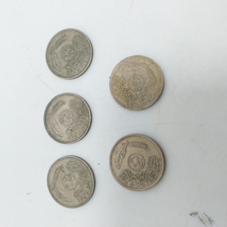 Iraq Lot of 5 50 Fils Coins Used Lot detail photograph