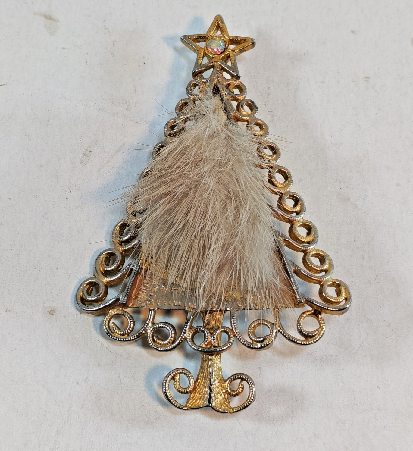 TANCER II Tree Pin Brooch Gold Tone Metal Fur 2 4 sold by Sweilems in Amman