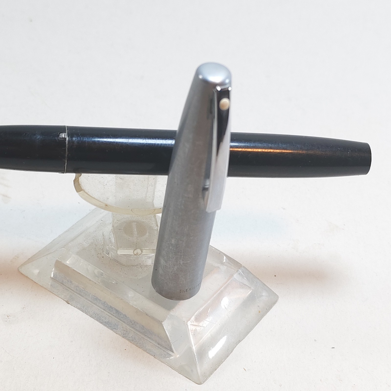 Sheaffer Imperial Fountain pen black color damaged nib detail photograph