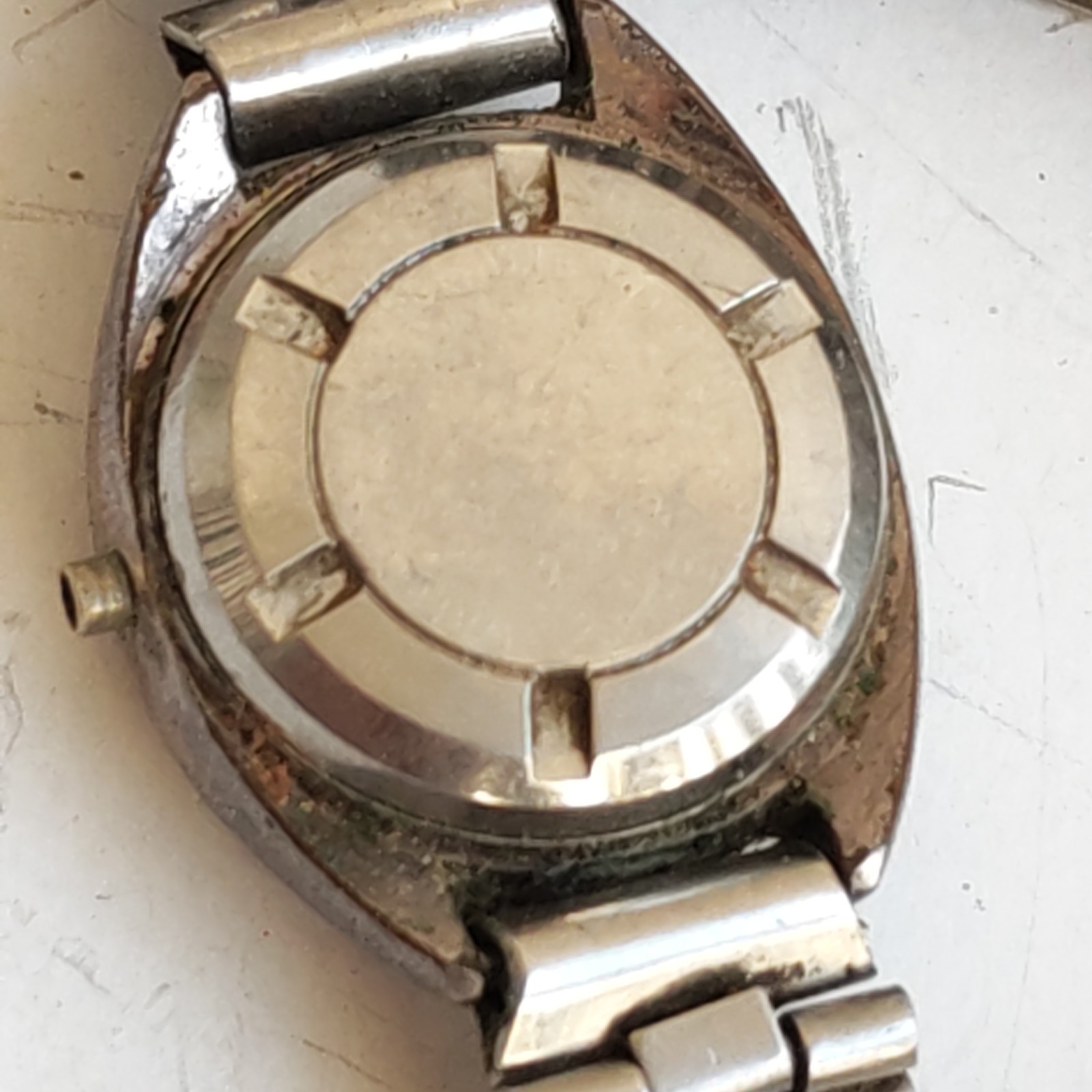 vintage Edox Mylady automatic wristwatch working detail photograph