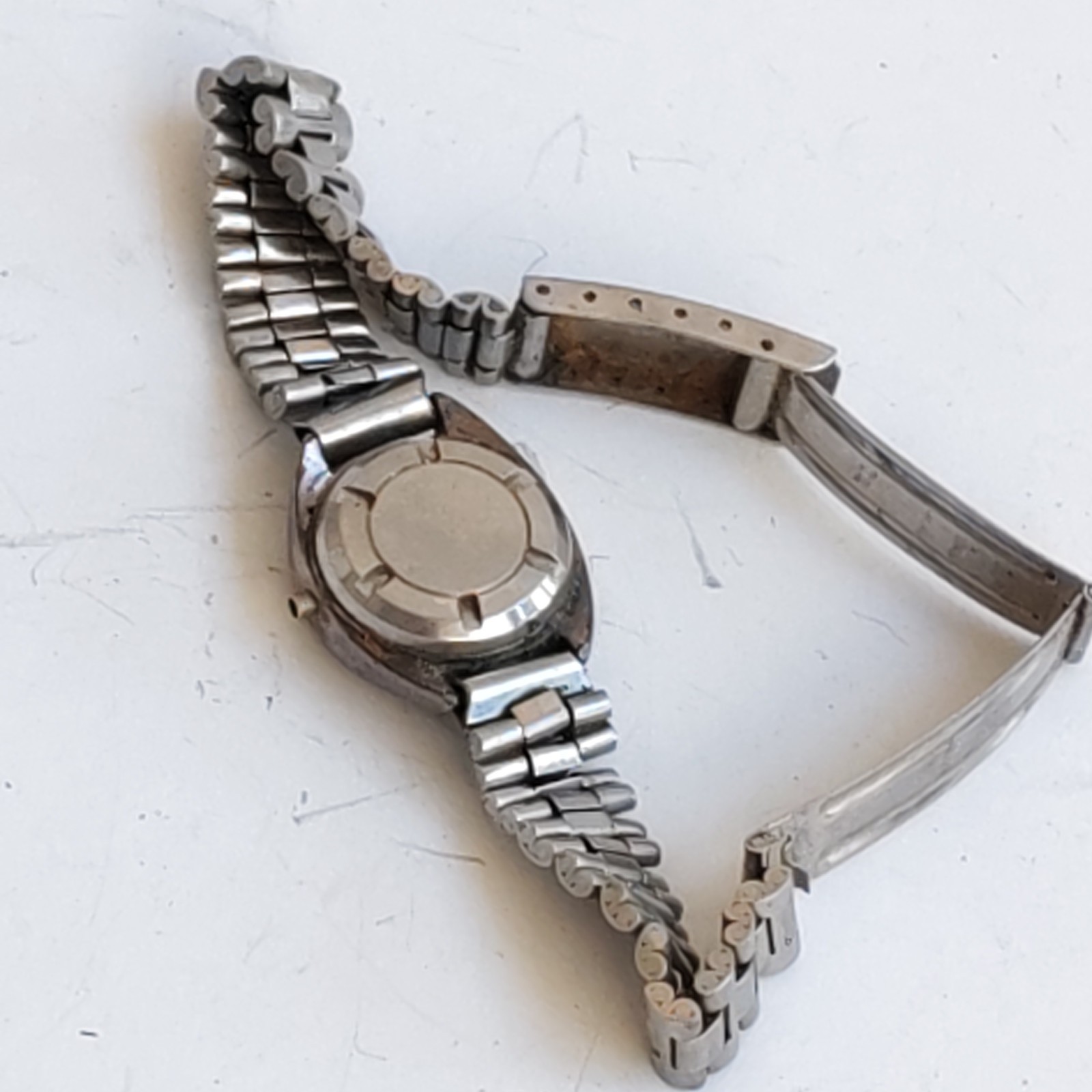 vintage Edox Mylady automatic wristwatch working detail photograph