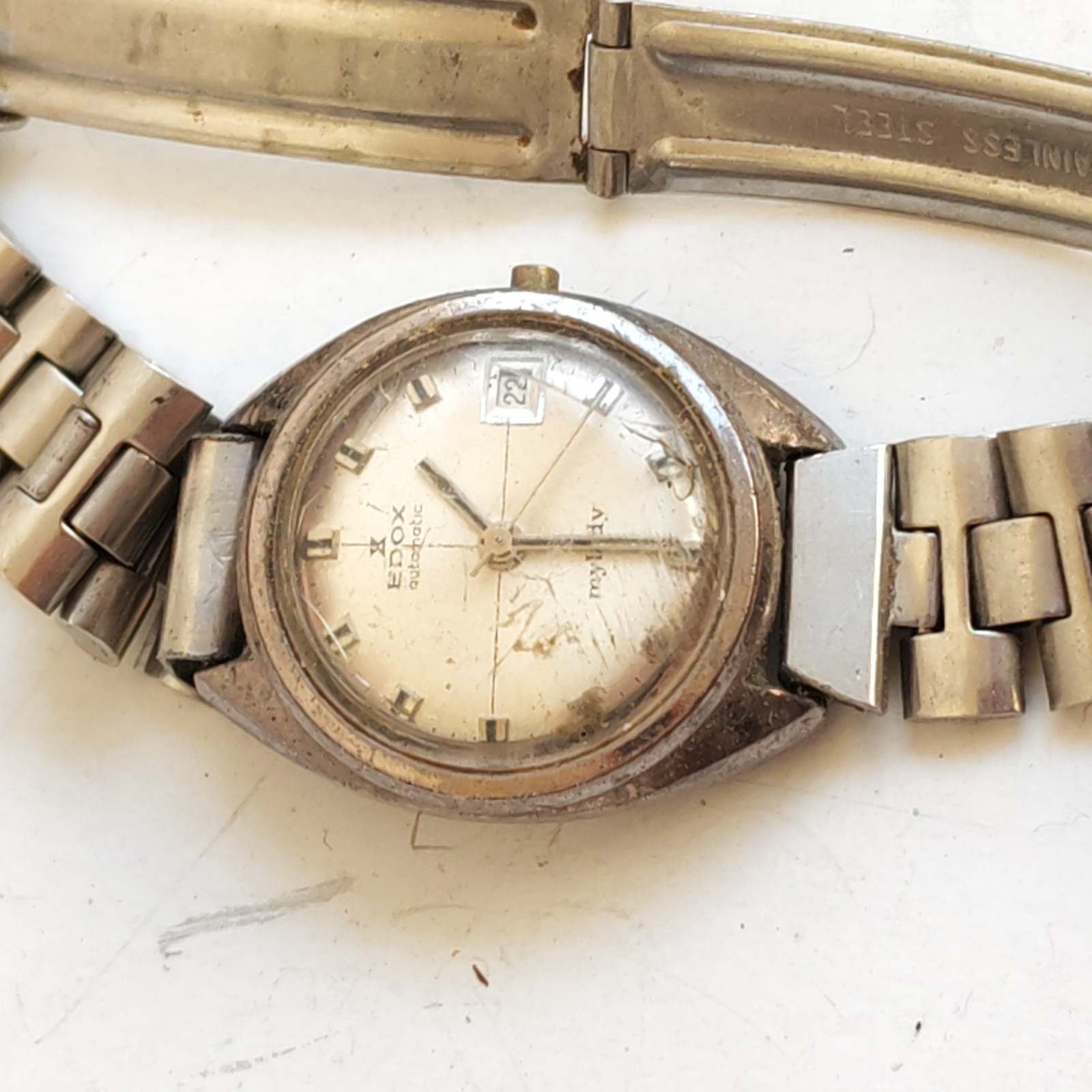 vintage Edox Mylady automatic wristwatch working sold by Sweilems in Amman