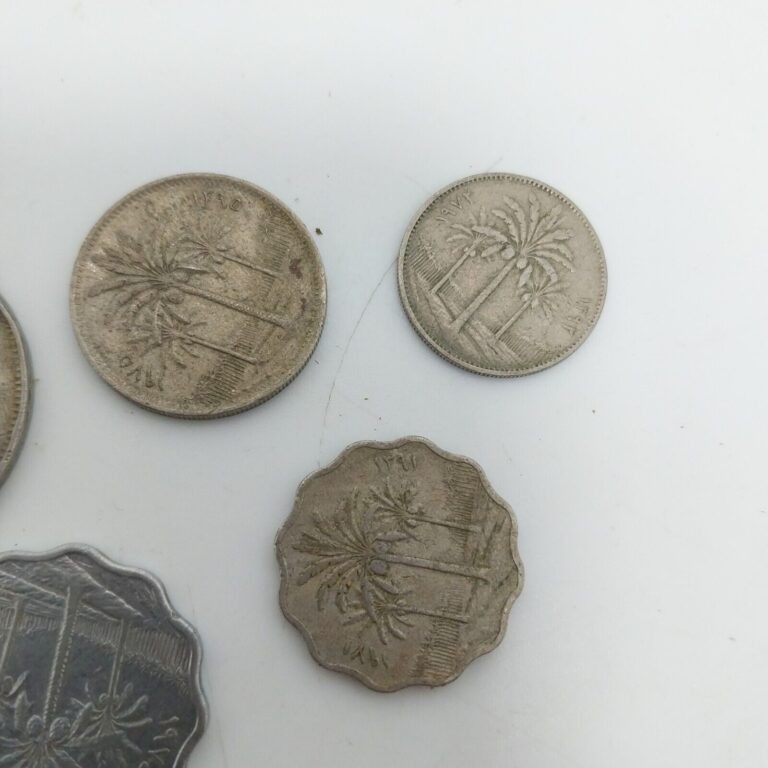 Iraq 5 Coins 5 10 25 50 100 Fils Used 1970-1975 detail photograph