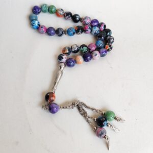 colored agate Rosary Very Beautiful Tasbih - Prayer Beads #060
