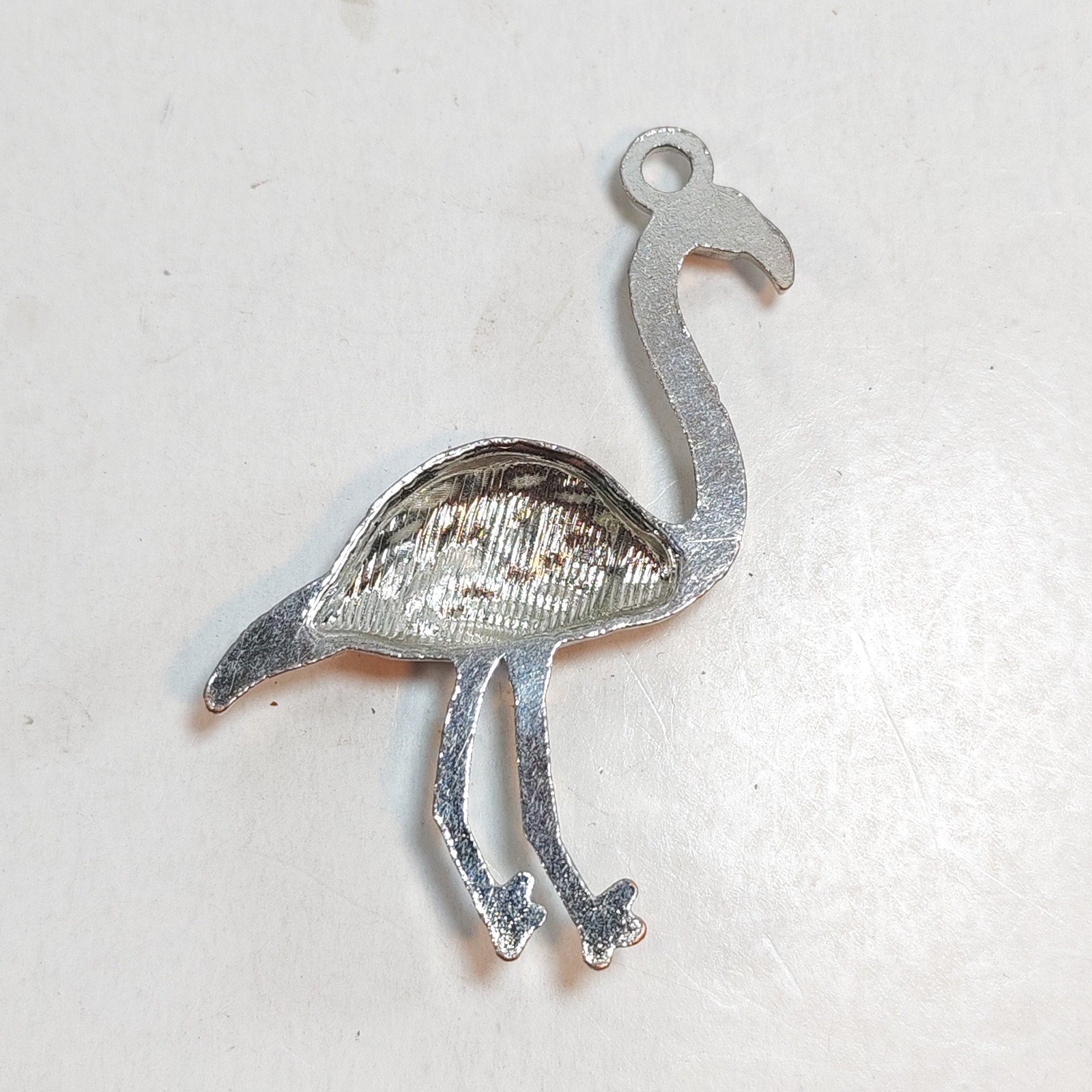 Enamel Flamingo Charm Pendant 2 detail photograph
