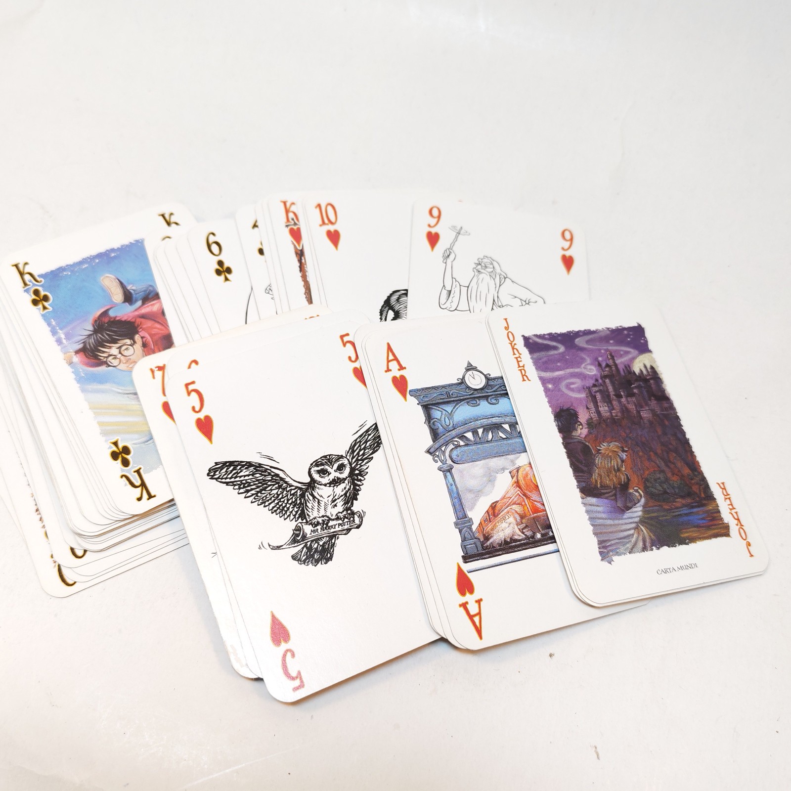 Harry Potter Playing Cards Complete Set Warner Bros 2001 Carts Mundi Illustrated detail photograph