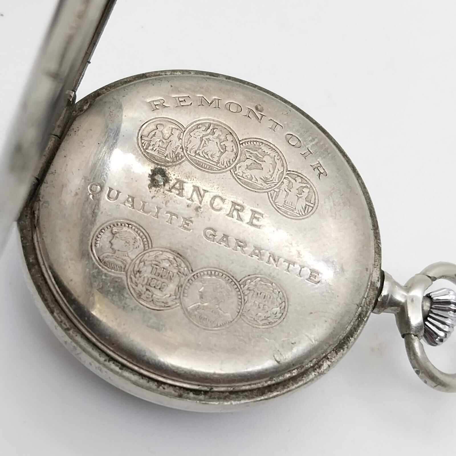 Rare Vintage Antique Remontoir Ancre Pocket Watch, For Arab Marketplace - Image 11