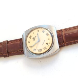 VINTAGE AUTOMATIC EARTH MENS WATCH, NEEDS REPAIR 33MM