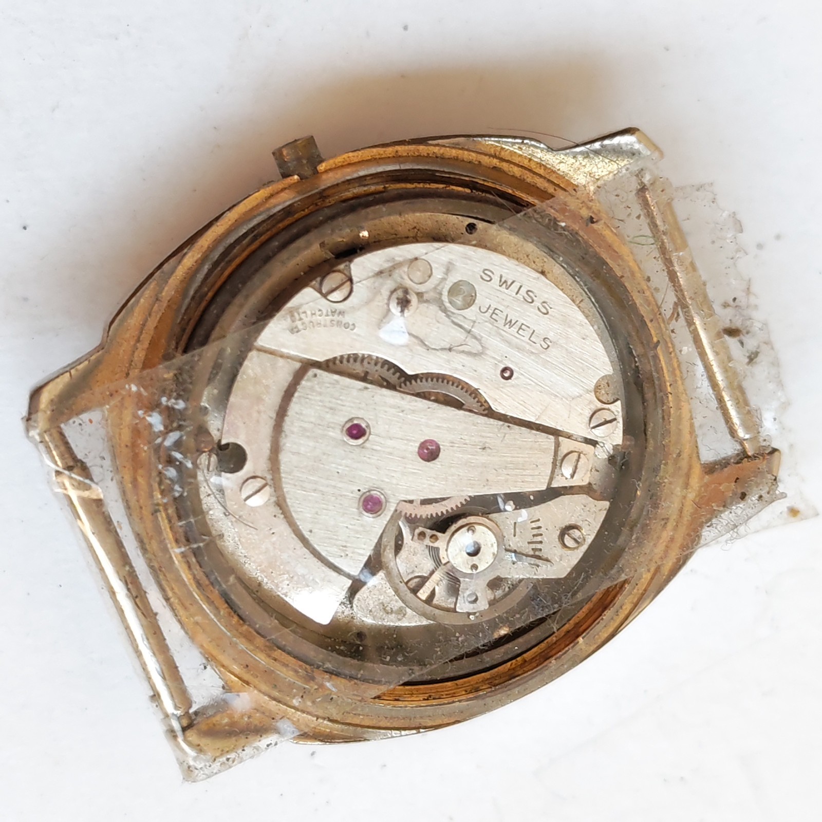 vintage Spendid wristwatch 21-jewel for parts detail photograph