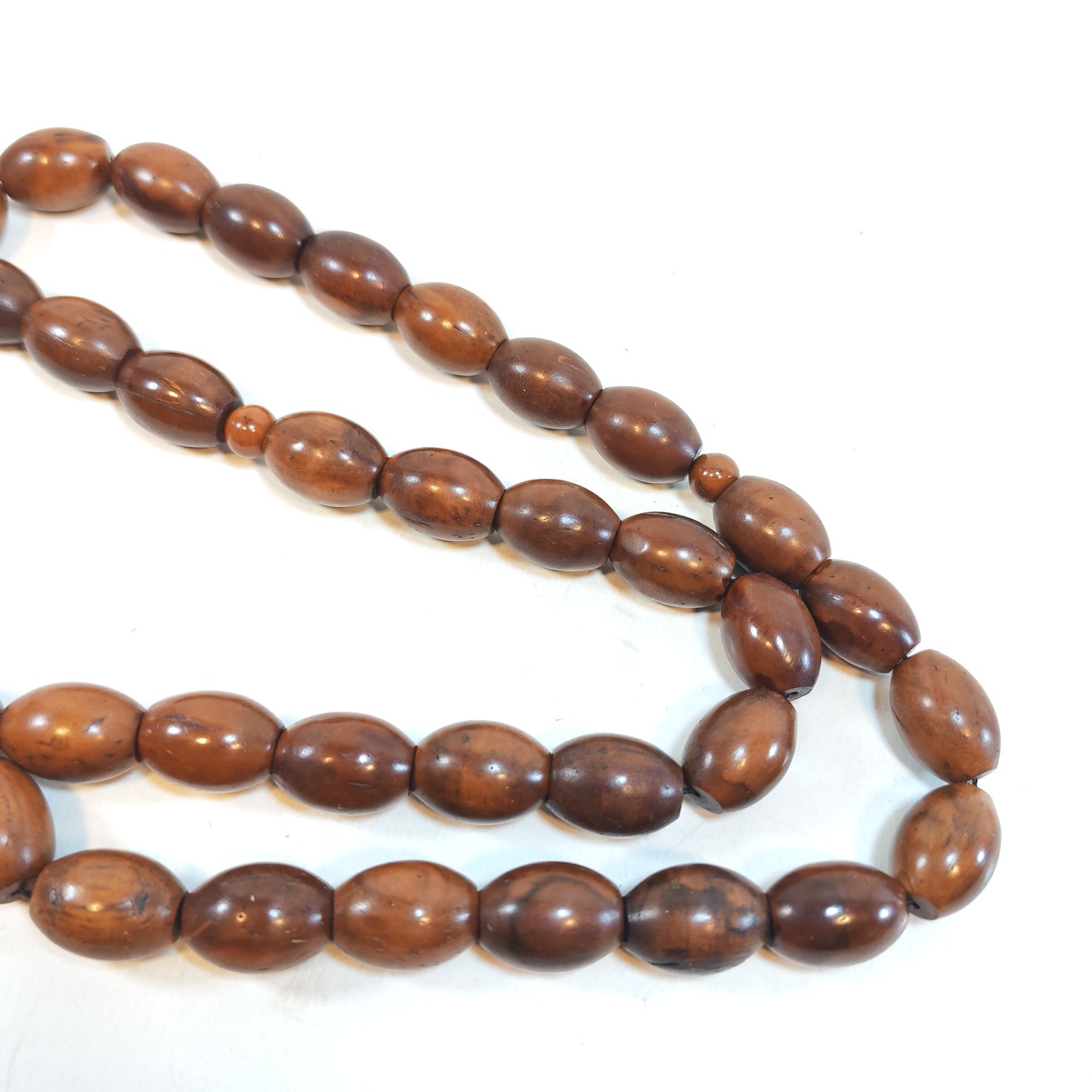 33 Beads Natural Kuka Wood Tasbih Prayer Beads Brown Misbaha Islamic Subha Handm detail photograph