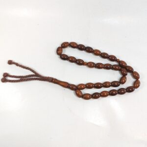 33 Beads Natural Kuka Wood Tasbih Prayer Beads Brown Misbaha Islamic Subha Handm sold by Sweilems in Amman