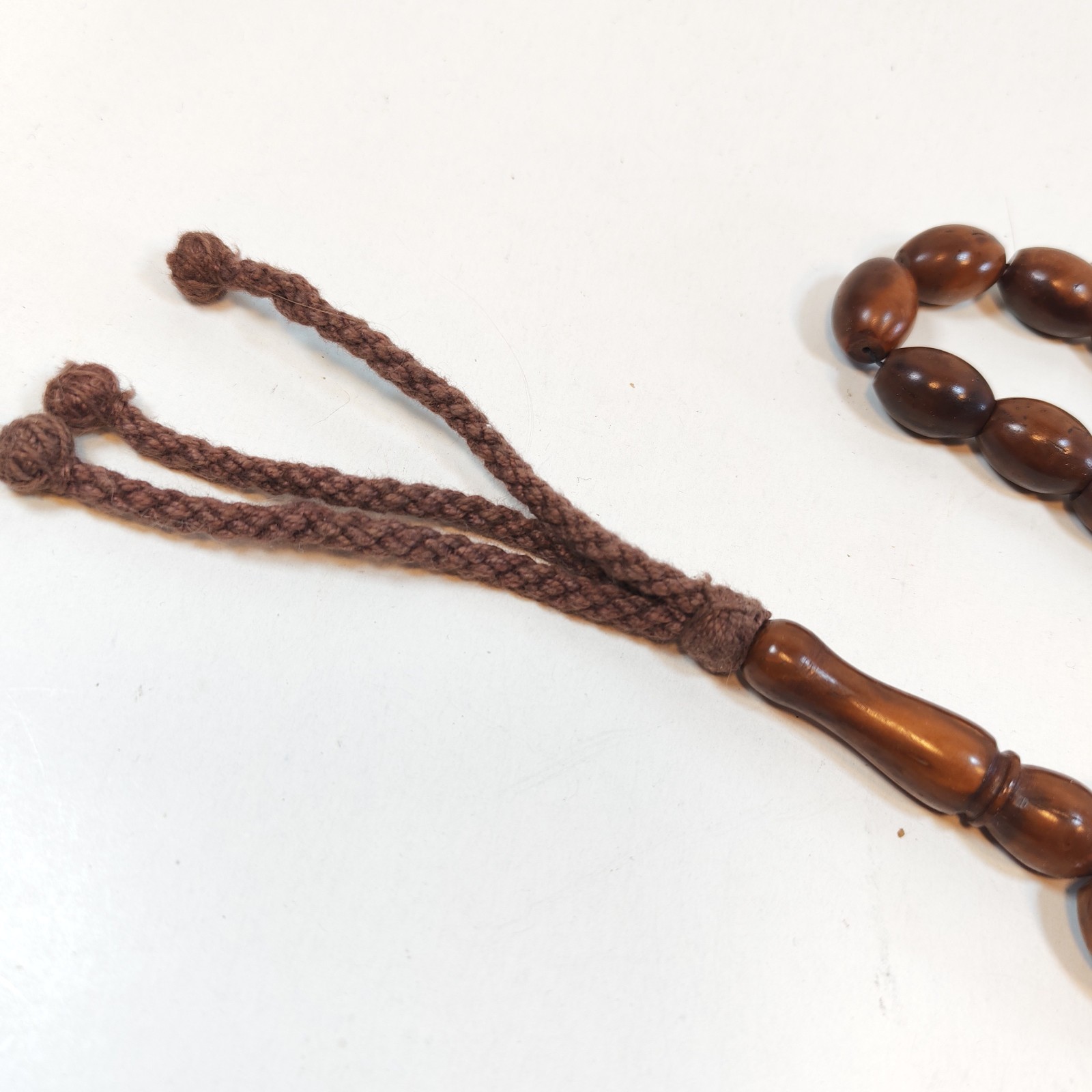 33 Beads Natural Kuka Wood Tasbih Prayer Beads Brown Misbaha Islamic Subha Handm detail photograph