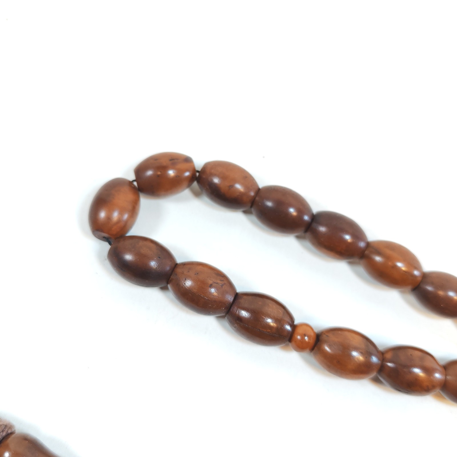 33 Beads Natural Kuka Wood Tasbih Prayer Beads Brown Misbaha Islamic Subha Handm detail photograph