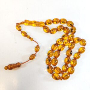 33 Beads Pressed Amber Tasbih Insect Inclusion Prayer Beads Misbaha sold by Sweilems in Amman