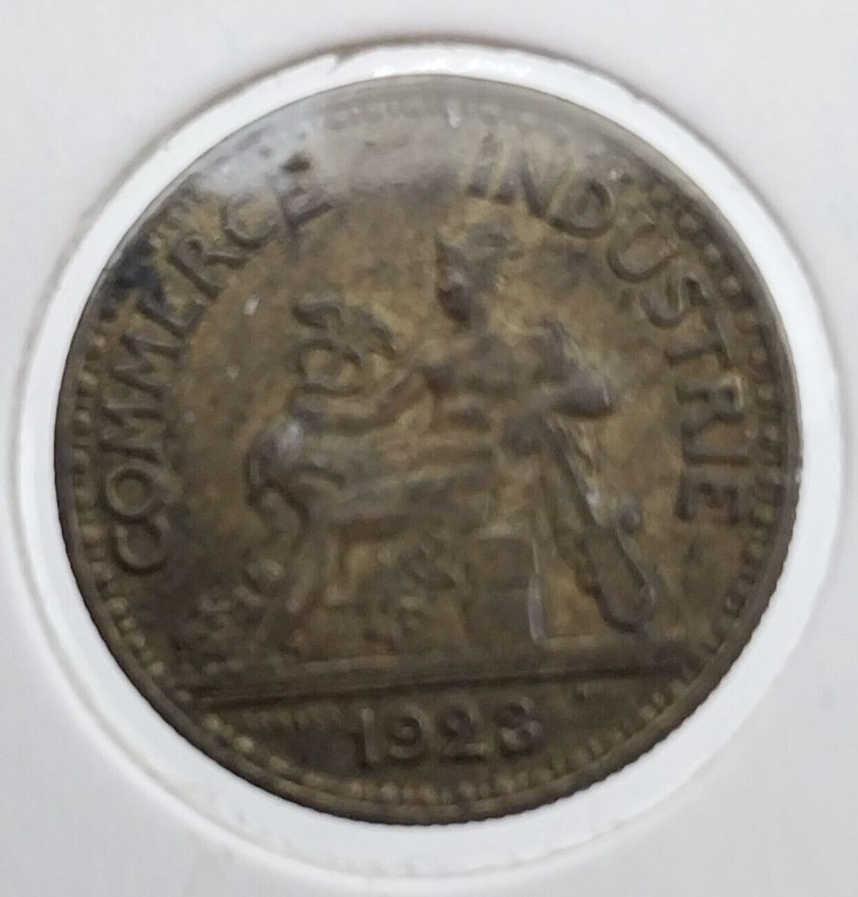 France 1923 50 Cents Coin detail photograph