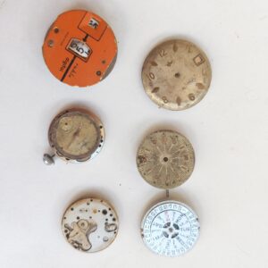 Lot of 6 Vintage Mechanical Watch Movements - Not Working - For Parts -Lot#11692