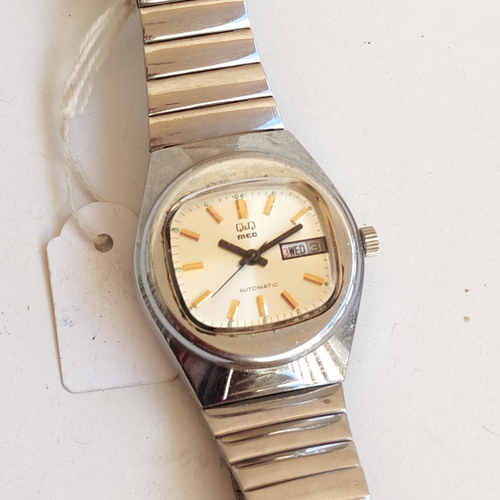 Vintage Rare Automatic Q Q MEC wristwatch Japan 35MM needs service sold by Sweilems in Amman