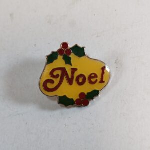 vintage Noel Pin Holiday Gold Tone Enamel Lapel 1 sold by Sweilems in Amman