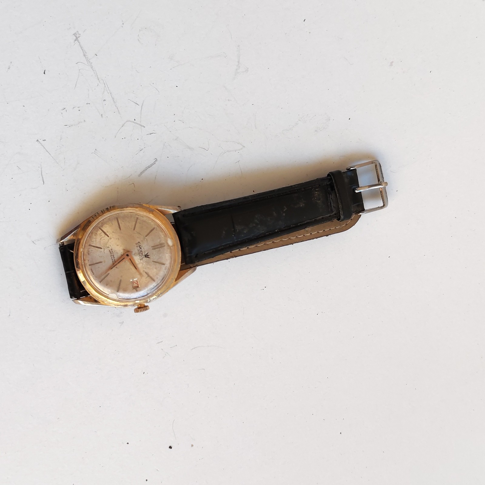 vintage Cronel Hand Winding 23 Jewel 34mm needs service detail photograph